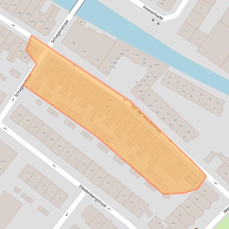 Kaart van postcodegebied 1815VT.