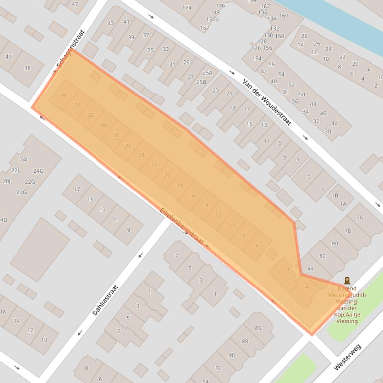Kaart van postcodegebied 1815XC.