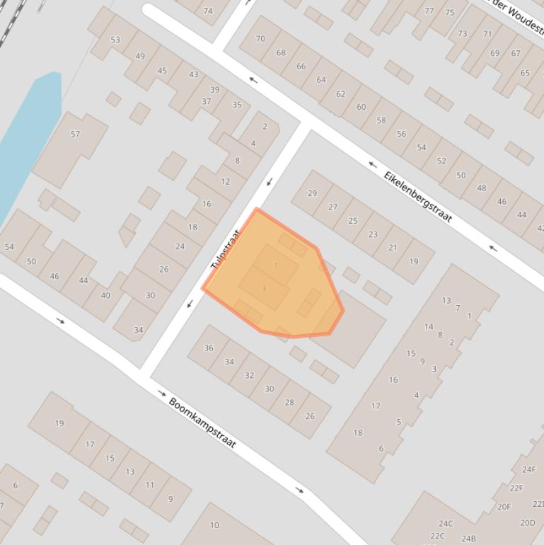 Kaart van postcodegebied 1815XE.