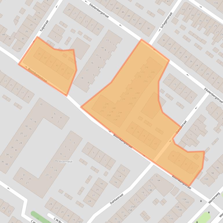 Kaart van postcodegebied 1815XM.