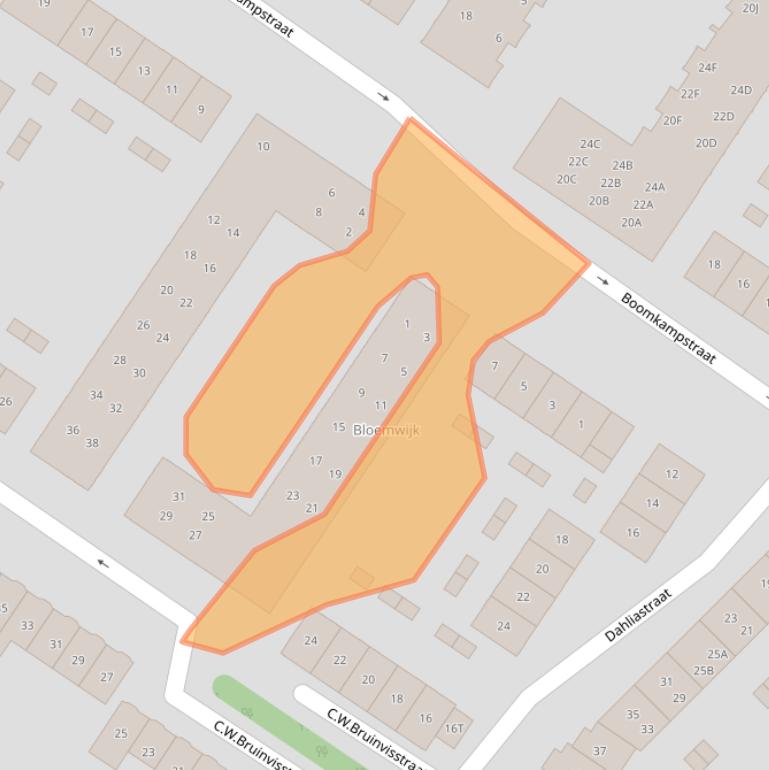 Kaart van postcodegebied 1815XR.