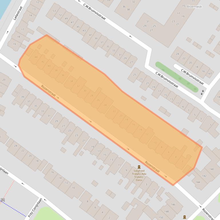 Kaart van postcodegebied 1815XX.