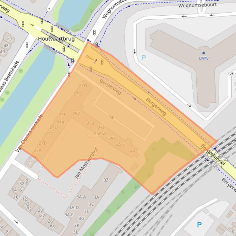 Kaart van postcodegebied 1816BM.