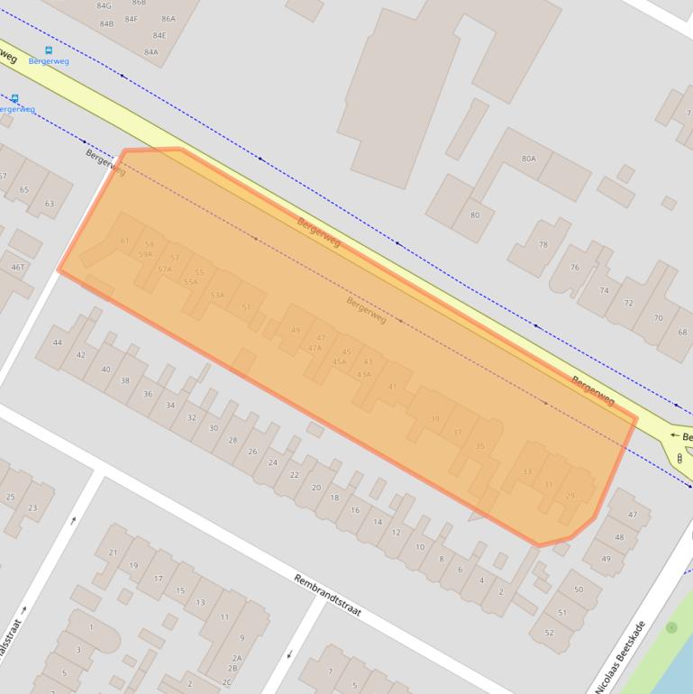 Kaart van postcodegebied 1816BN.