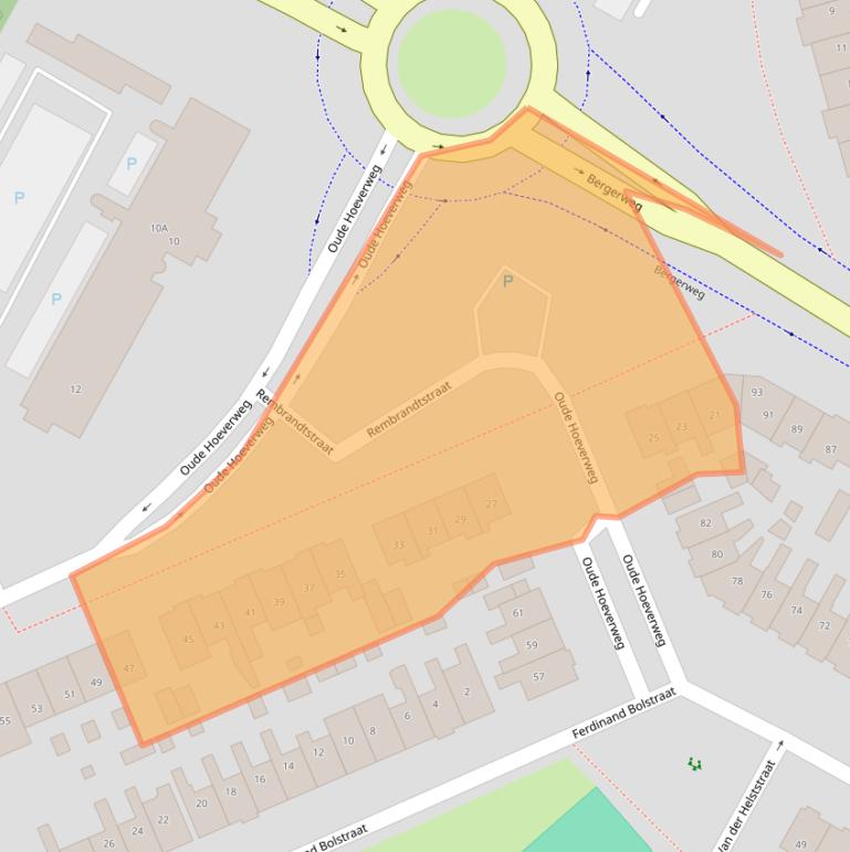 Kaart van postcodegebied 1816BR.