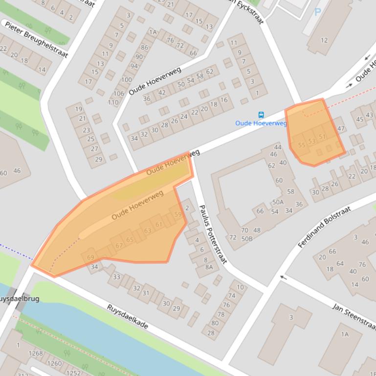 Kaart van postcodegebied 1816BS.