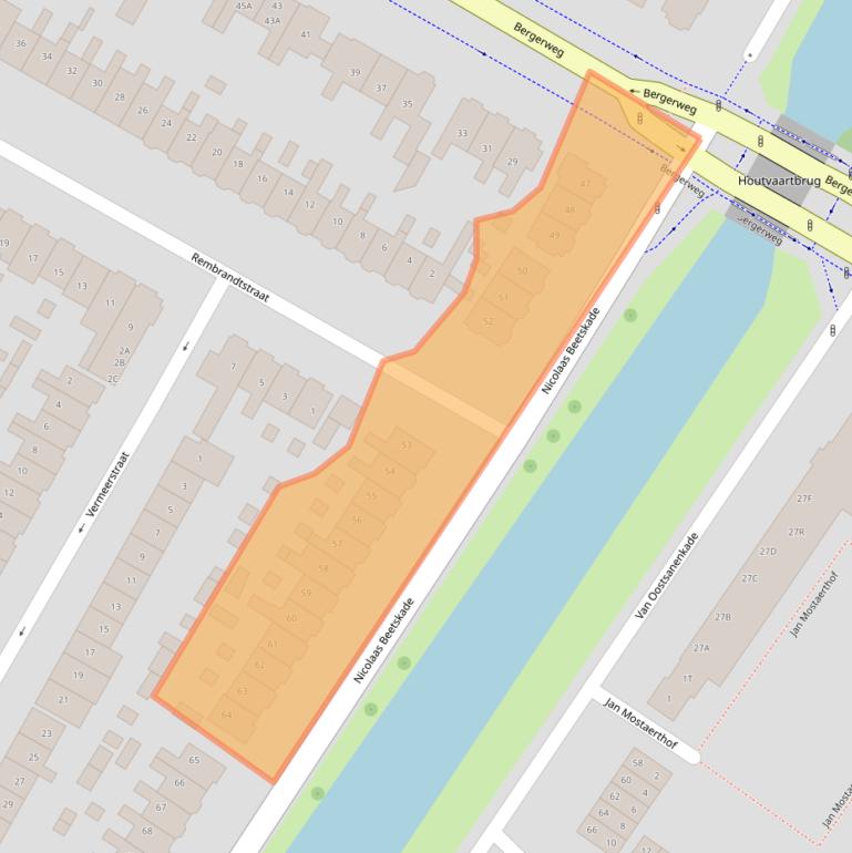 Kaart van postcodegebied 1816BX.