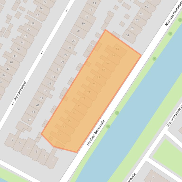 Kaart van postcodegebied 1816BZ.