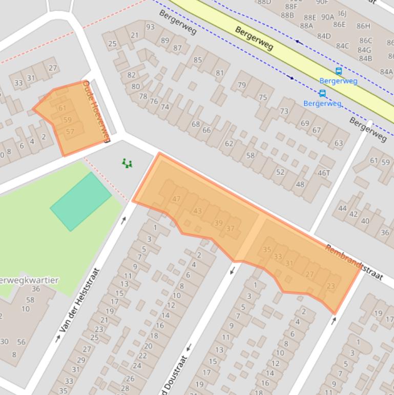 Kaart van postcodegebied 1816CG.