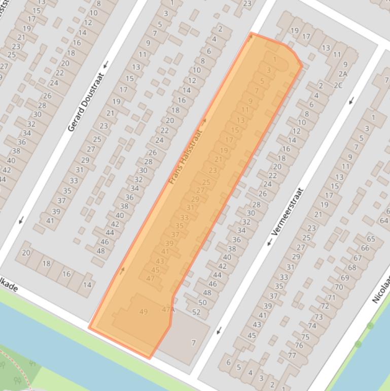 Kaart van postcodegebied 1816CM.