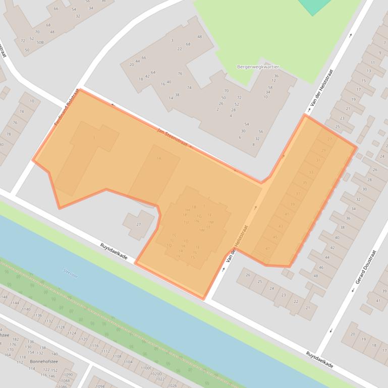 Kaart van postcodegebied 1816CT.