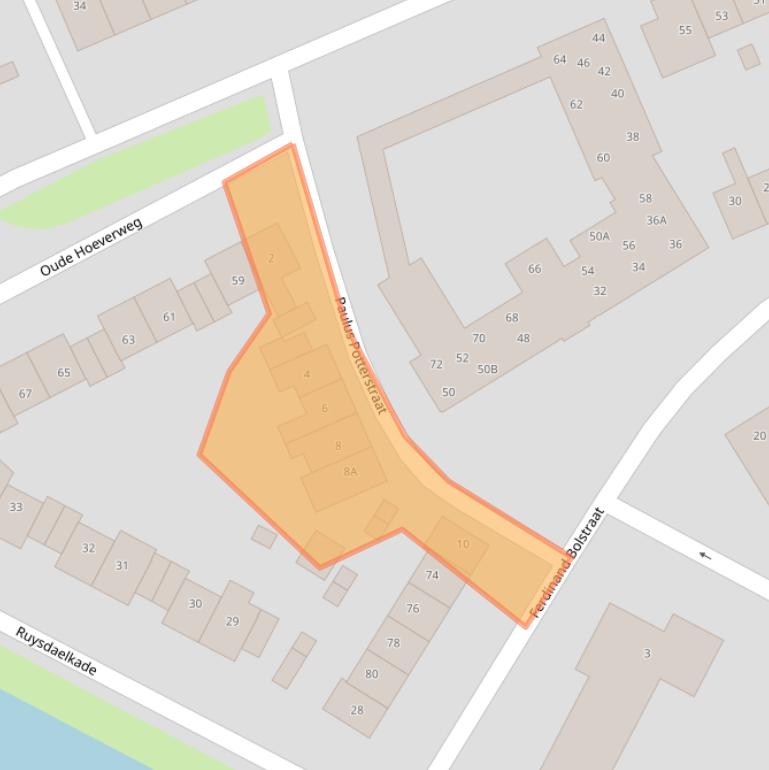 Kaart van postcodegebied 1816CW.