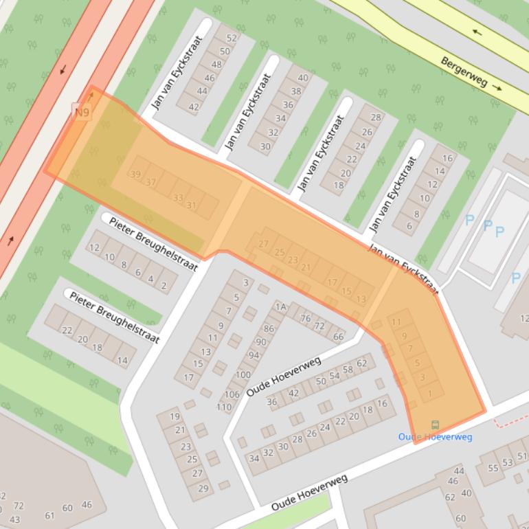 Kaart van postcodegebied 1816DA.