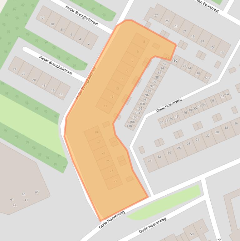 Kaart van postcodegebied 1816DC.