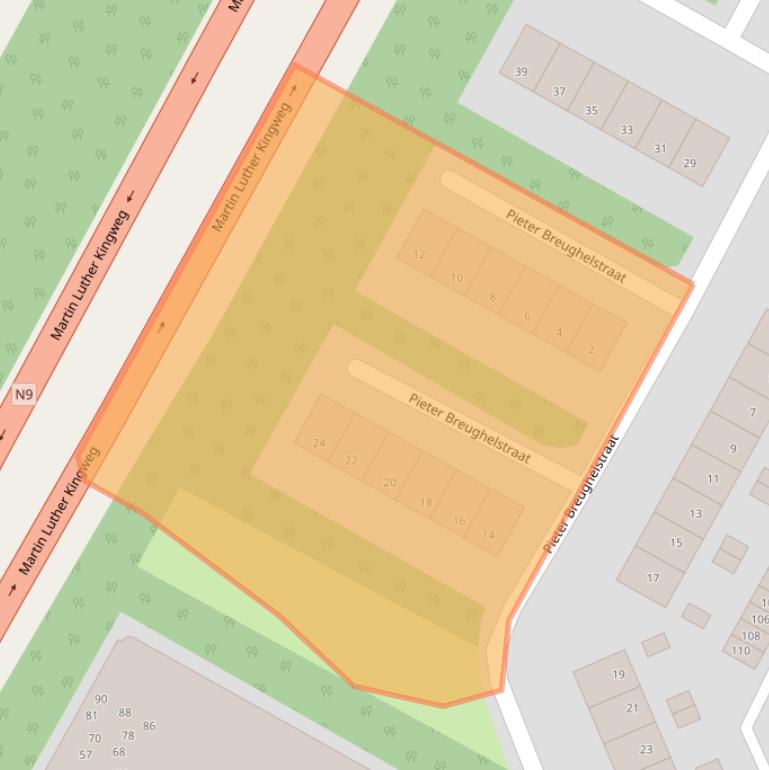 Kaart van postcodegebied 1816DD.