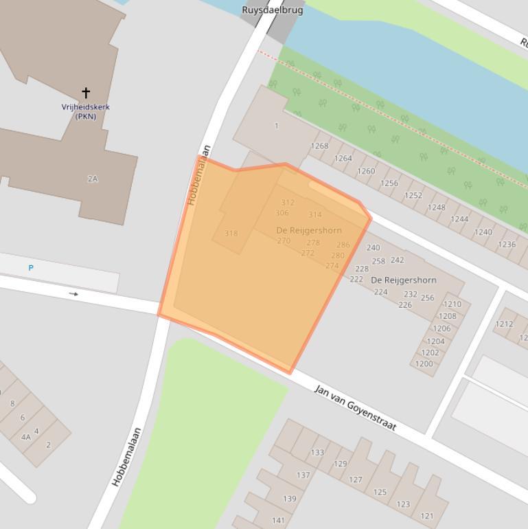 Kaart van postcodegebied 1816EL.