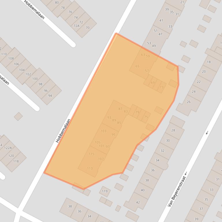 Kaart van postcodegebied 1816GB.