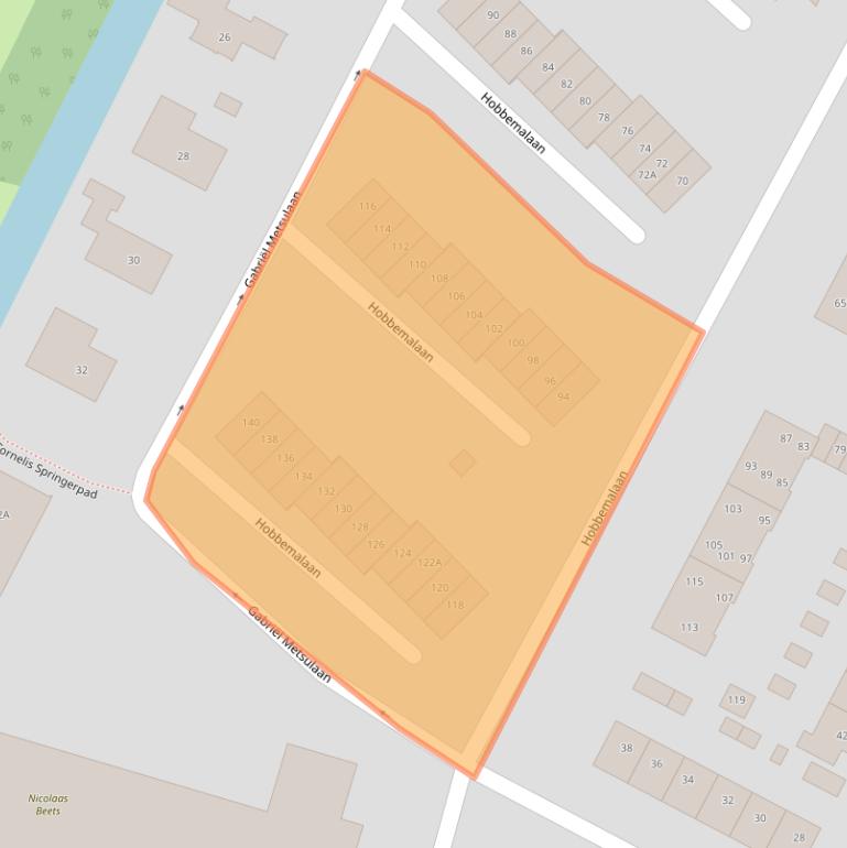 Kaart van postcodegebied 1816GG.