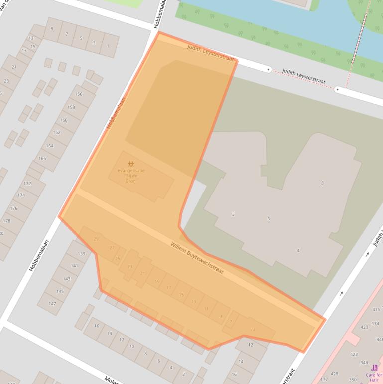 Kaart van postcodegebied 1816GJ.