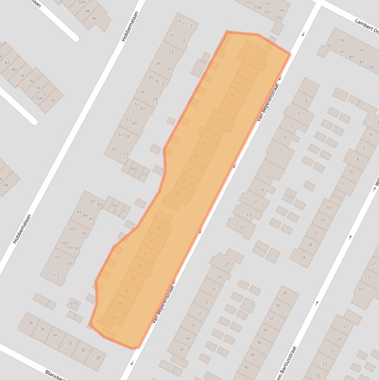 Kaart van postcodegebied 1816HB.
