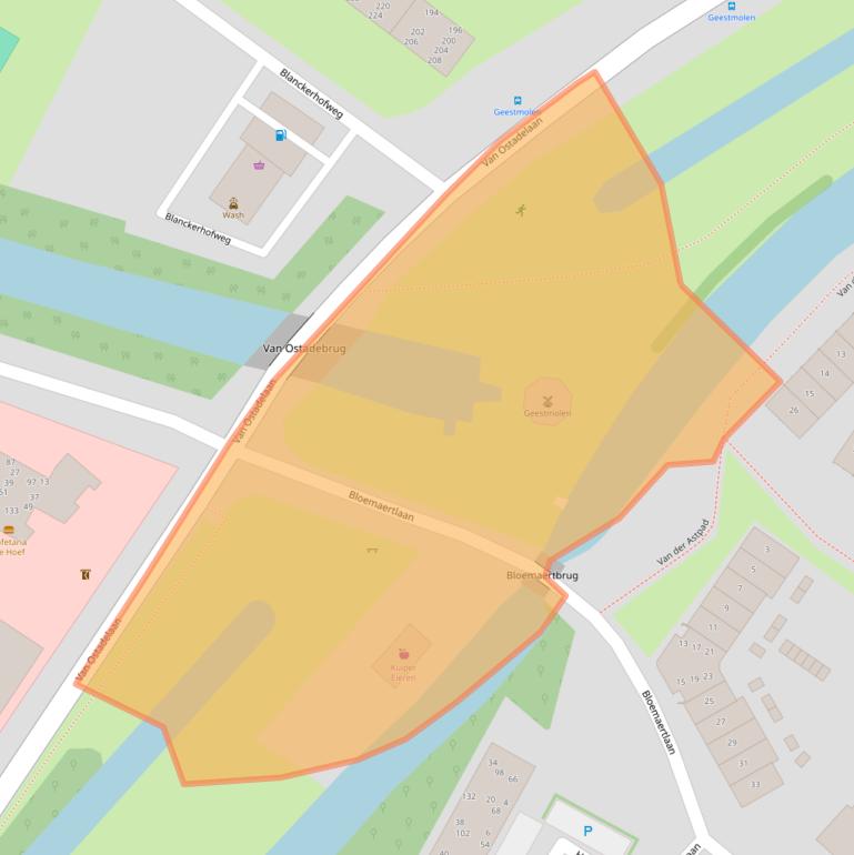 Kaart van postcodegebied 1816HJ.