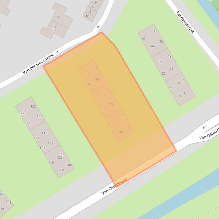 Kaart van postcodegebied 1816JB.