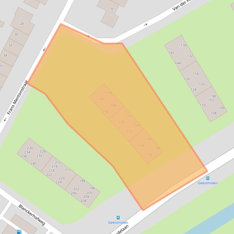 Kaart van postcodegebied 1816JD.