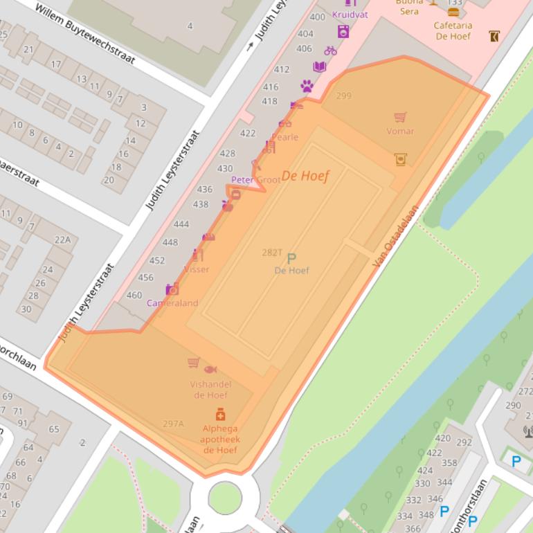 Kaart van postcodegebied 1816JH.