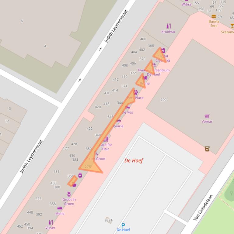 Kaart van postcodegebied 1816JJ.