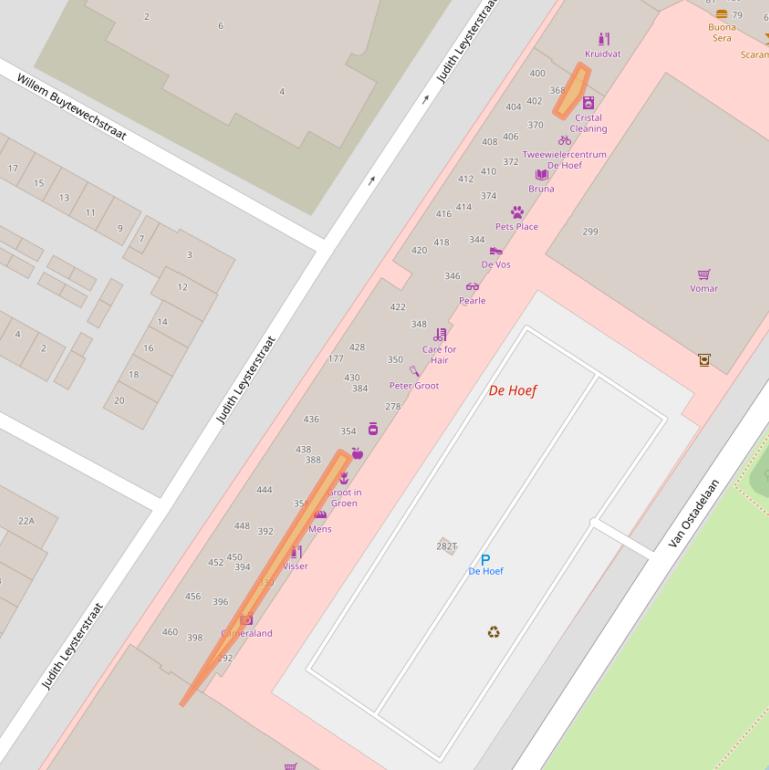 Kaart van postcodegebied 1816JK.