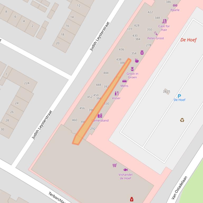 Kaart van postcodegebied 1816JM.