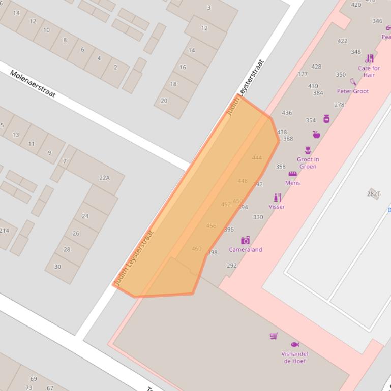 Kaart van postcodegebied 1816JS.