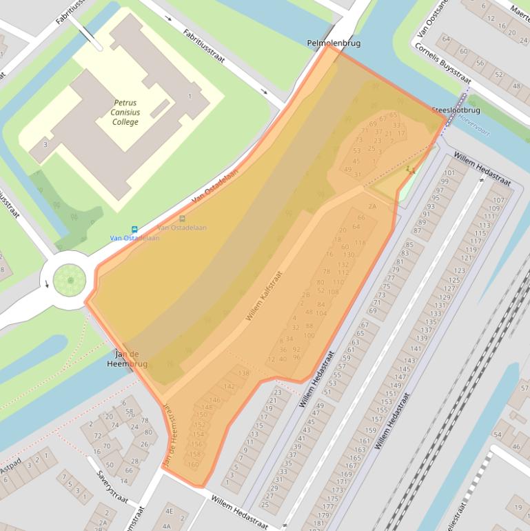 Kaart van postcodegebied 1816KA.