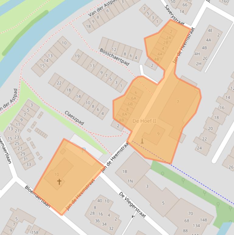 Kaart van postcodegebied 1816KB.