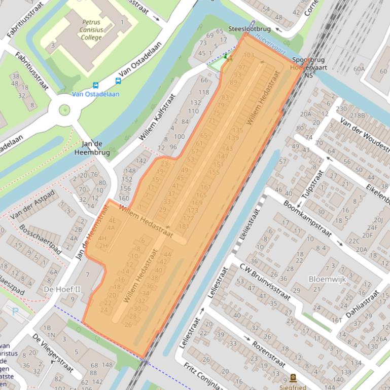 Kaart van postcodegebied 1816KC.