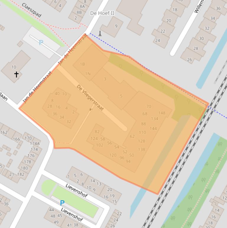 Kaart van postcodegebied 1816KD.