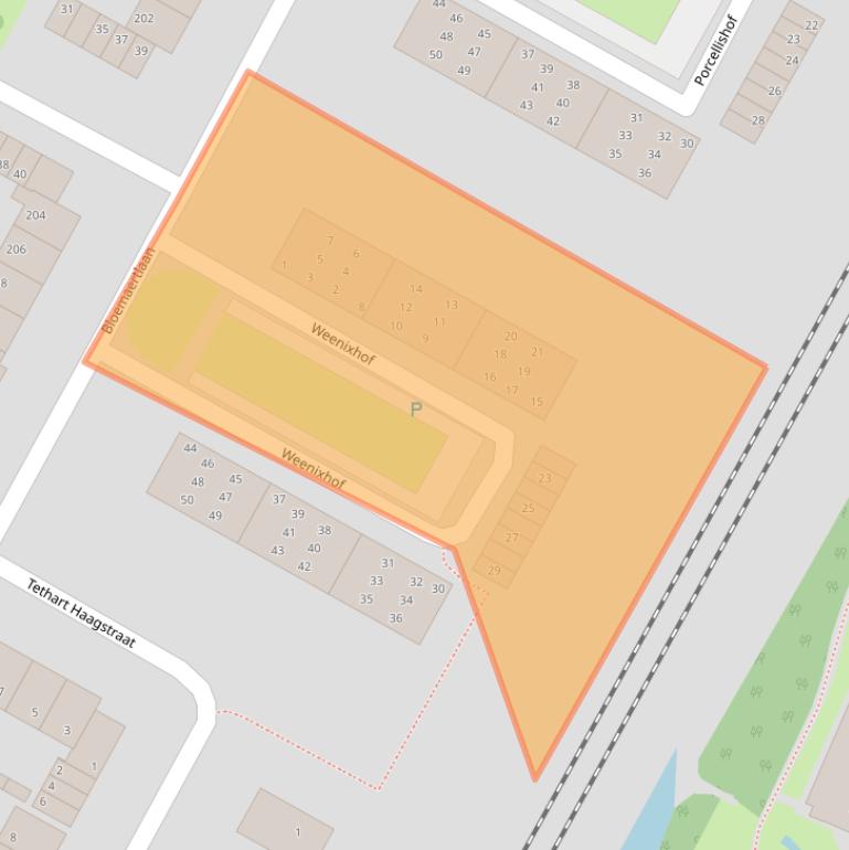 Kaart van postcodegebied 1816KM.