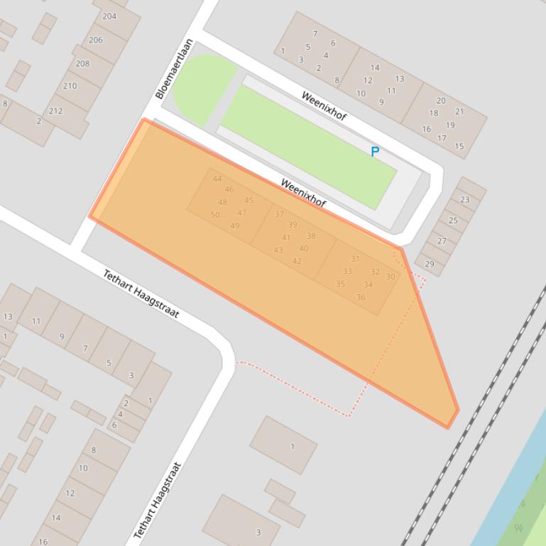 Kaart van postcodegebied 1816KN.