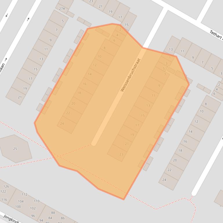 Kaart van postcodegebied 1816KR.