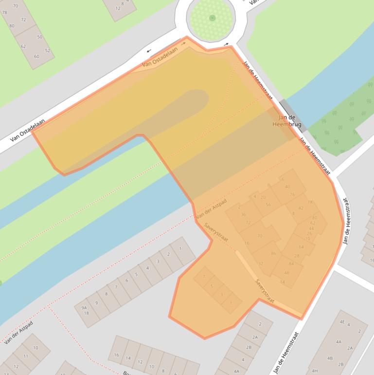 Kaart van postcodegebied 1816KX.