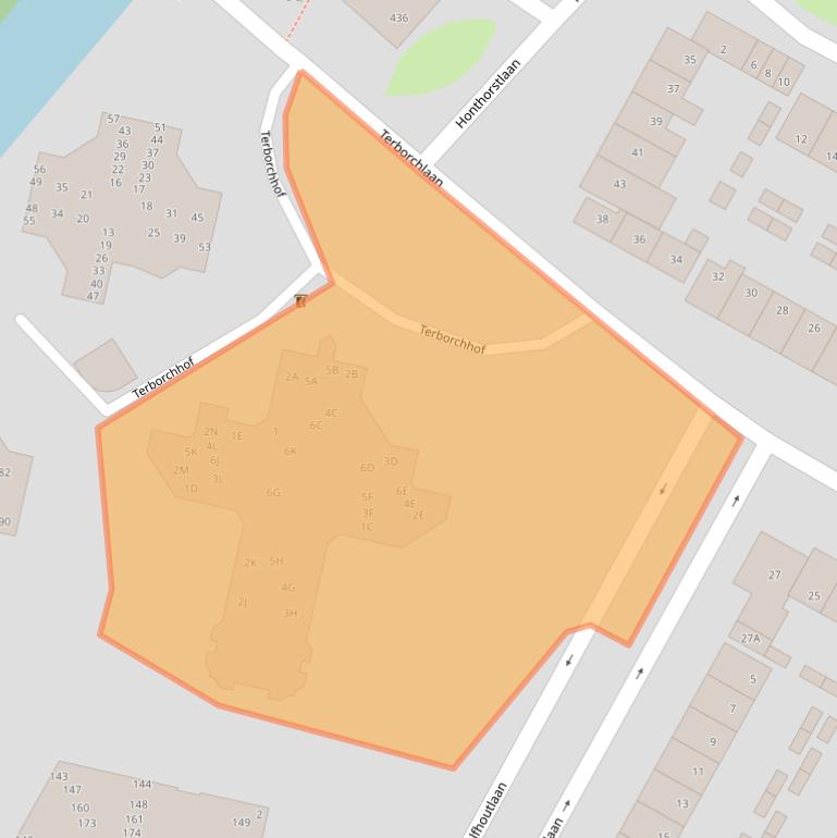 Kaart van postcodegebied 1816LV.