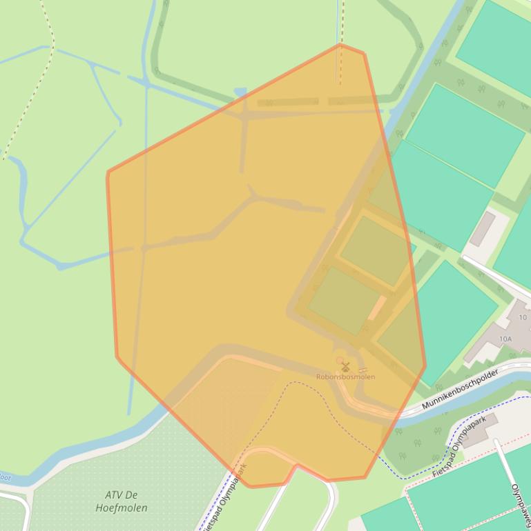 Kaart van postcodegebied 1816MC.