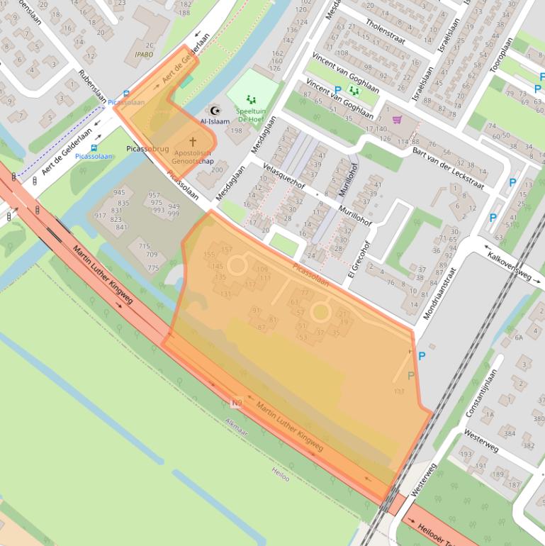 Kaart van postcodegebied 1816MD.