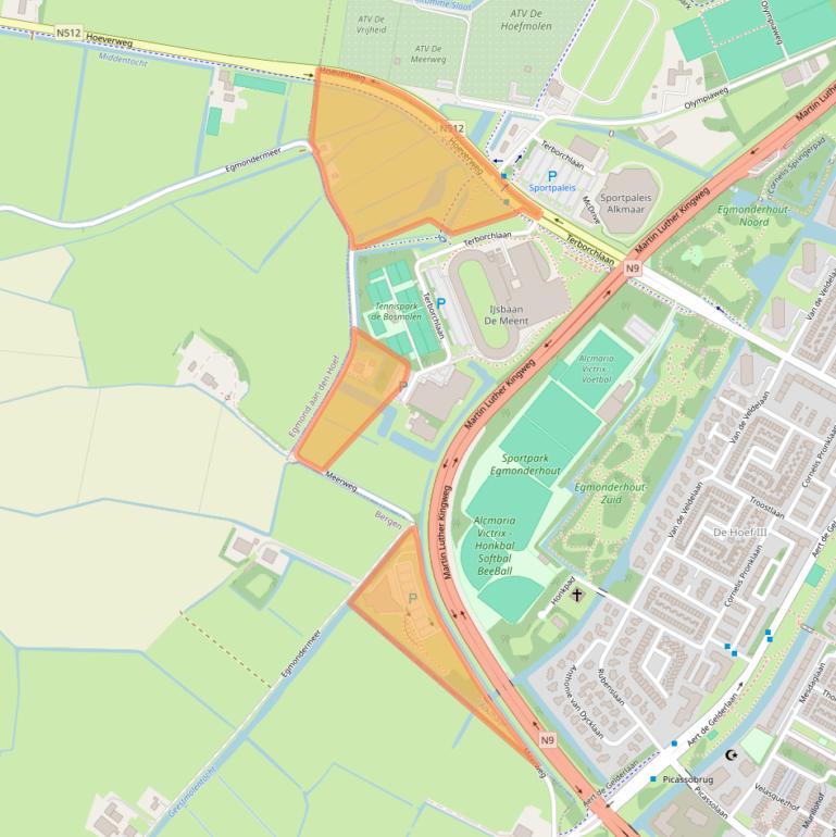 Kaart van postcodegebied 1816MG.