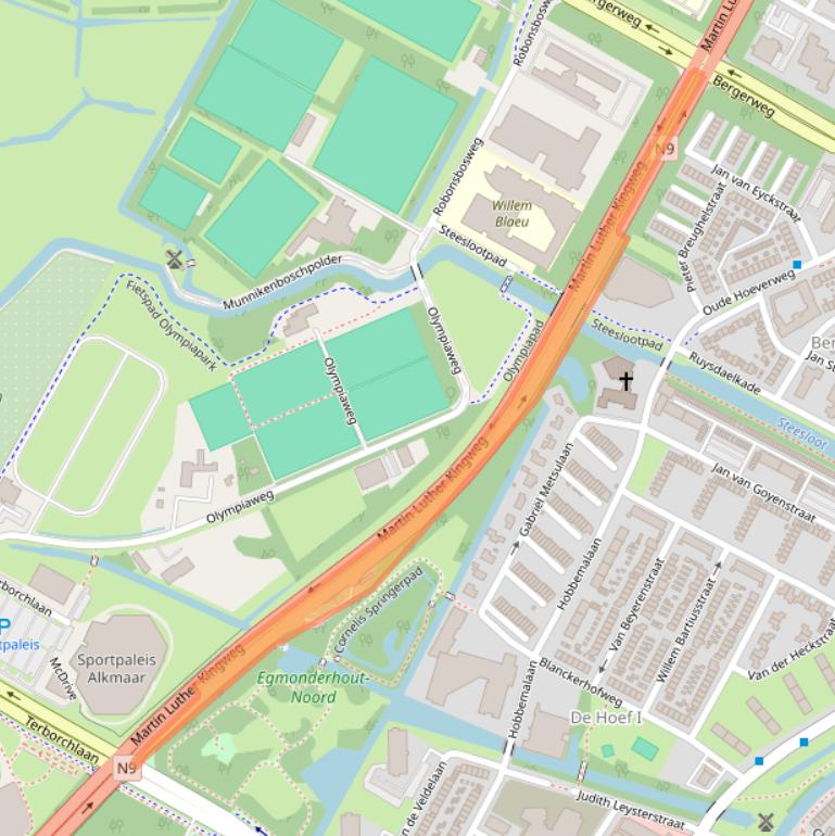 Kaart van postcodegebied 1816ML.