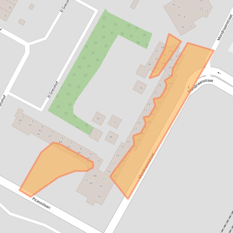 Kaart van postcodegebied 1816MZ.