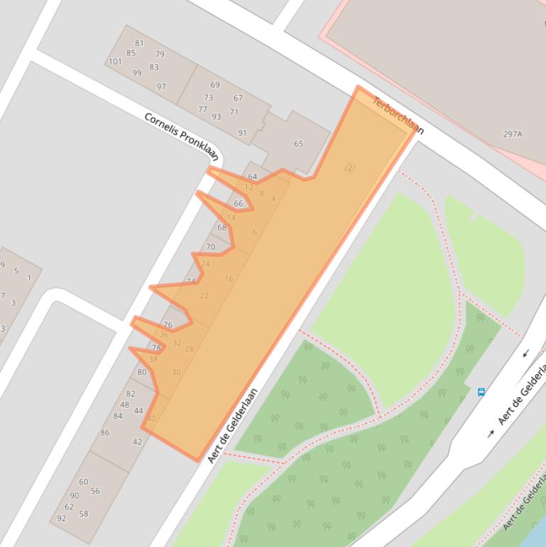 Kaart van postcodegebied 1816NA.