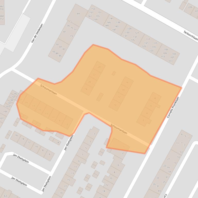 Kaart van postcodegebied 1816NS.