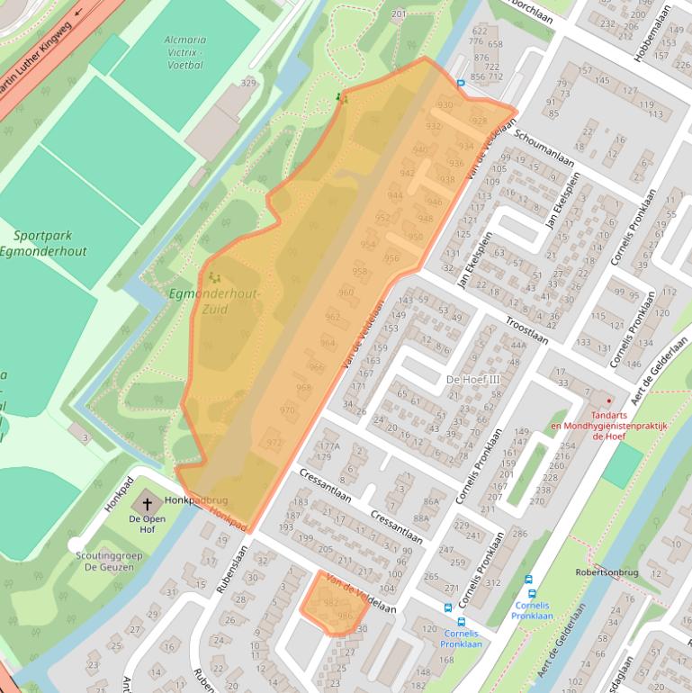 Kaart van postcodegebied 1816PZ.