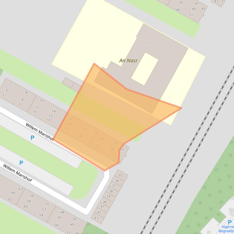 Kaart van postcodegebied 1816XJ.